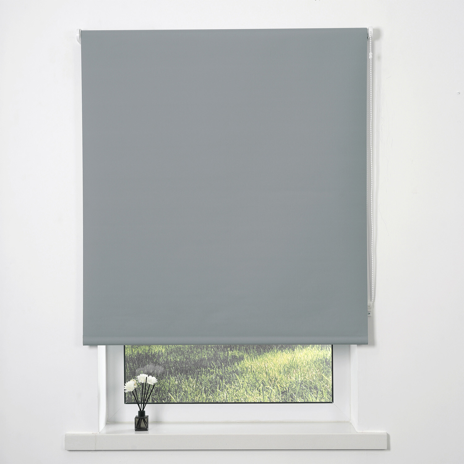 Plain Blackout Blinds - Chelsea Grey / 90cm Image 1