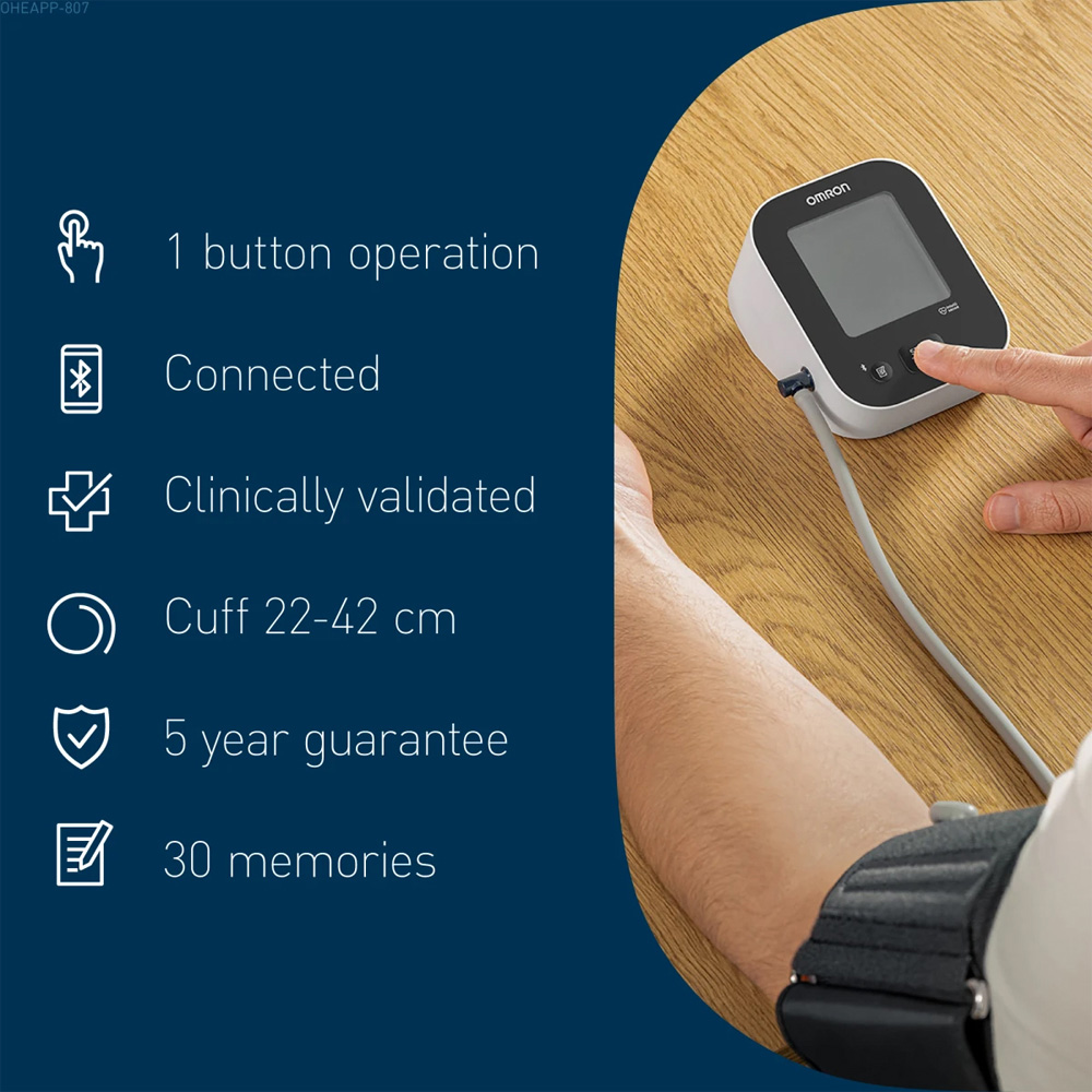 Omron M2+ Connect Upper Arm Blood Pressure Monitor Image 6