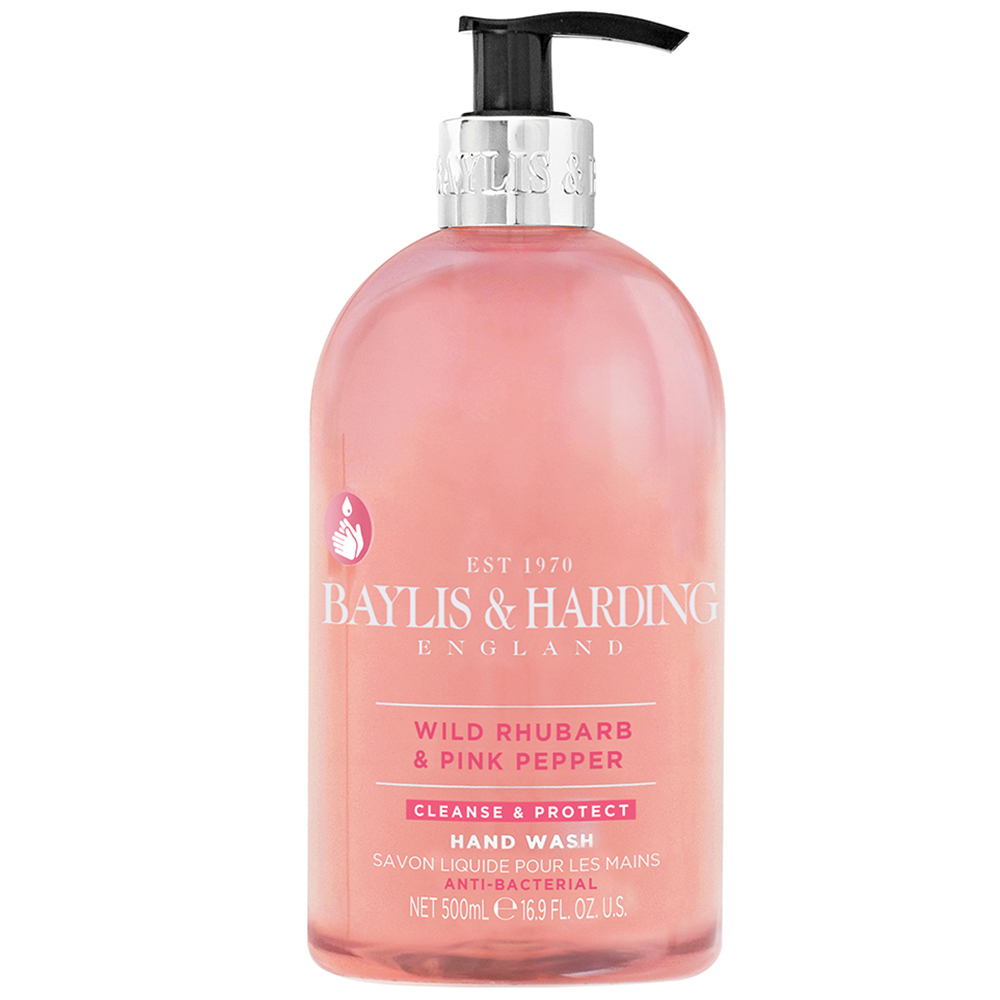 Baylis and Harding Wild Rhubarb and Pink Pepper Antibacterial Hand Wash 500ml Image 1