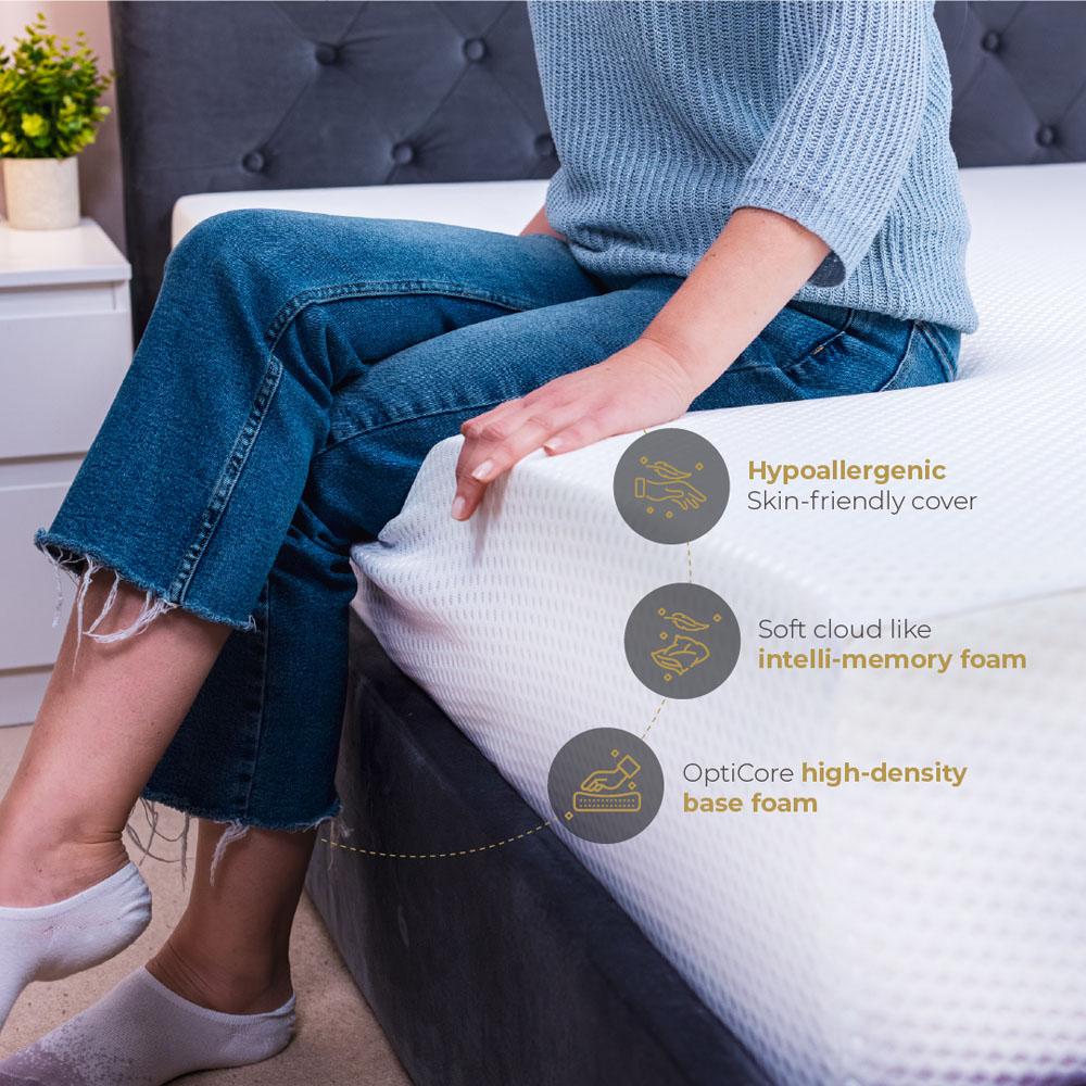 DS Living PureDream King Size Orthopaedic Memory Foam Mattress 10 inch Image 3
