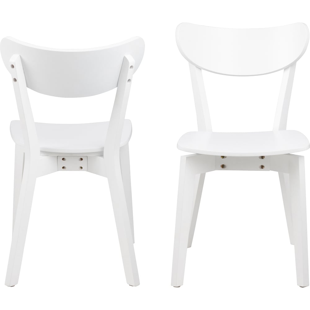 Florence Roxby Set of 2 White Dining Chairs Image 3