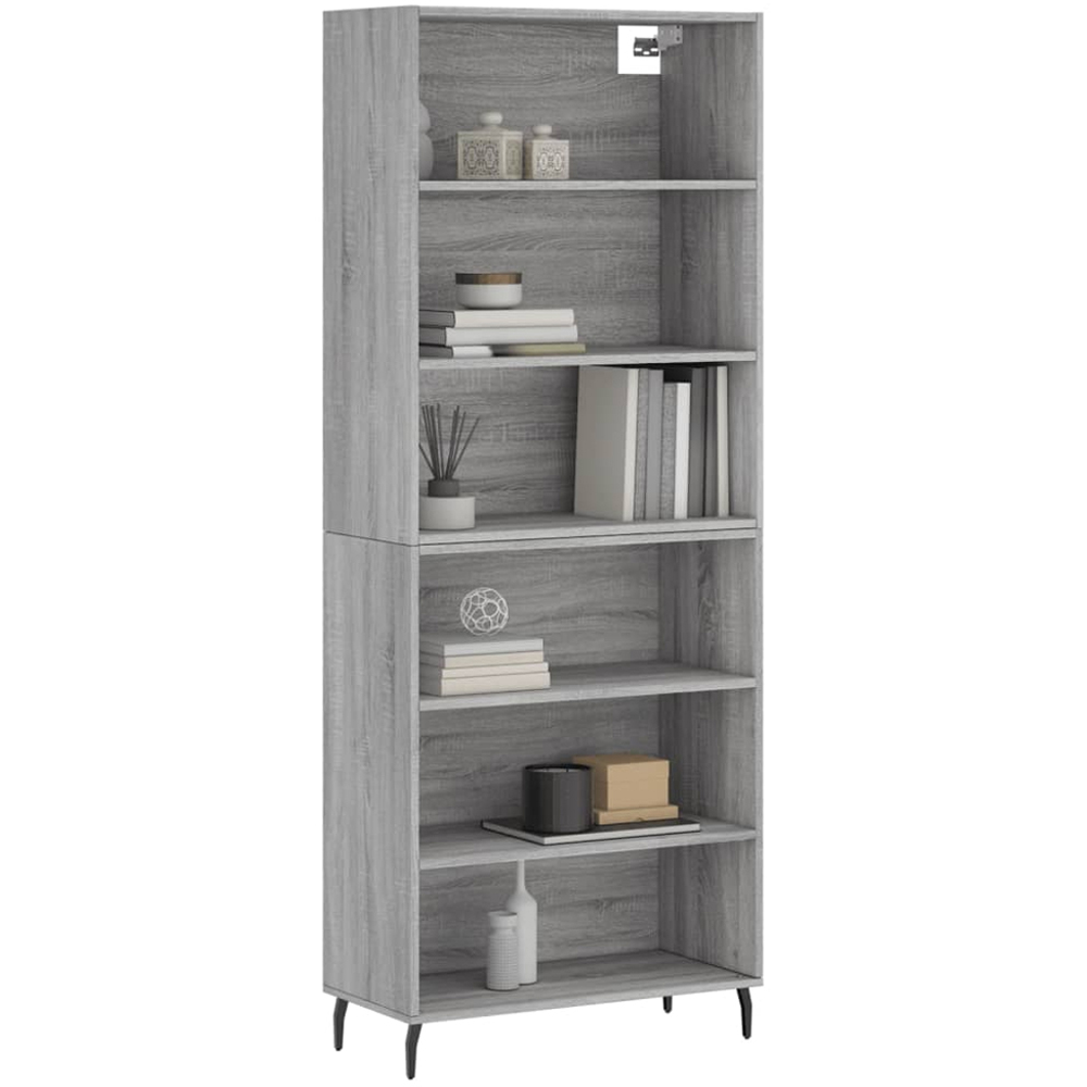 vidaXL 6 Shelf Grey Sonoma Highboard Image 3