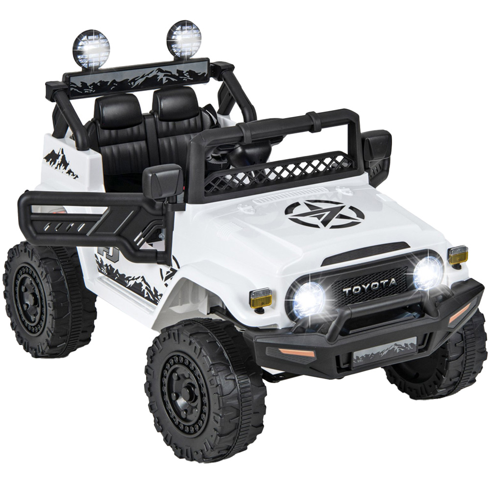 Costway Kids White Licensed Toyota FJ Cruiser Electric Ride On Car with Remote Control 12V Image 1