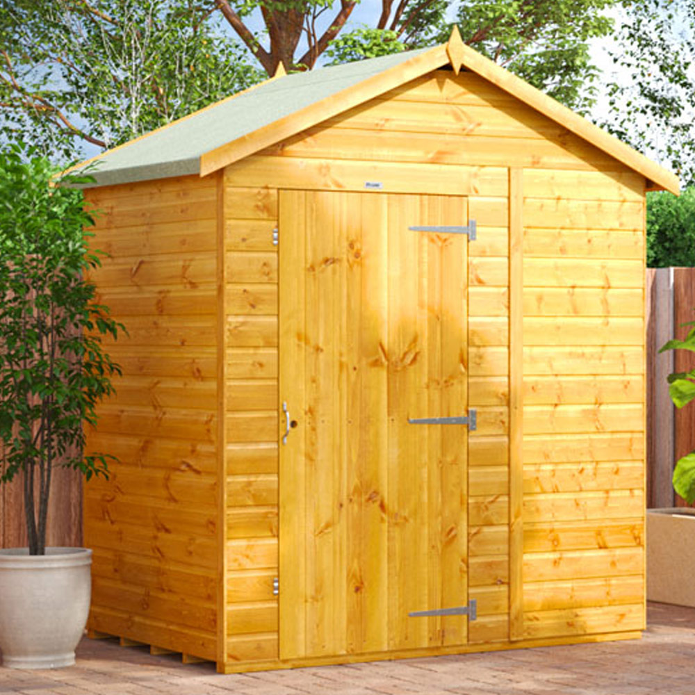 Power Sheds 4 x 6ft Apex Wooden Shed Image 2