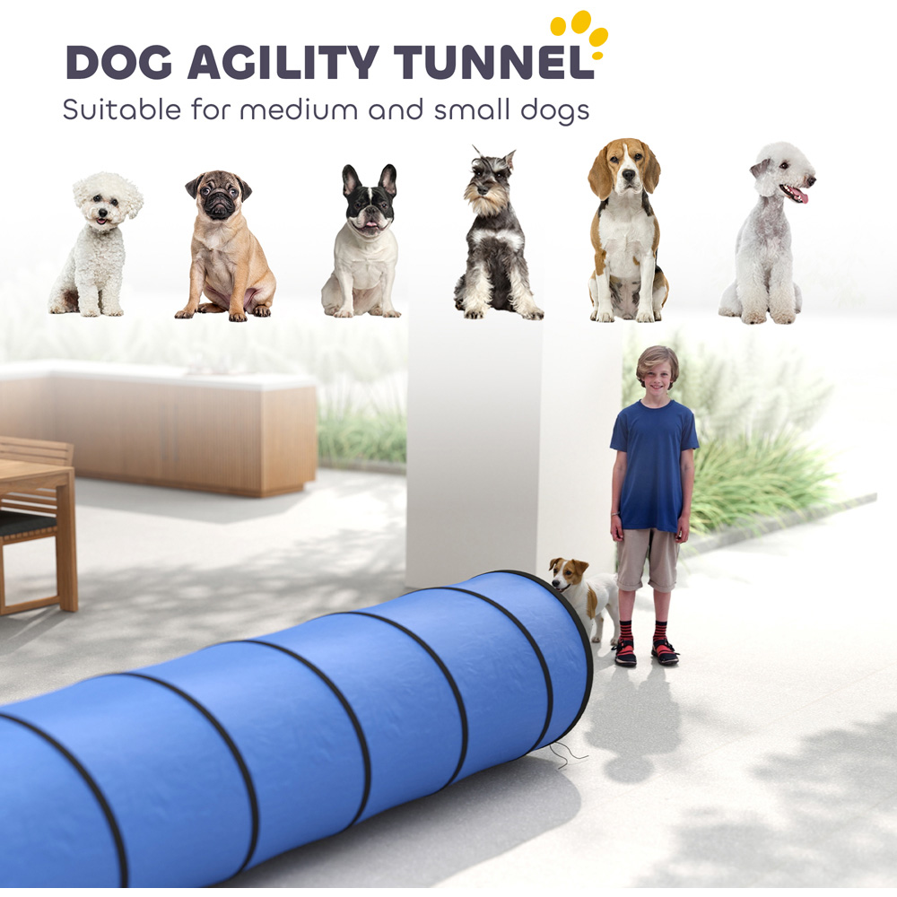 PawHut Foldable Dog Tunnel 300cm with 4 Ground Pegs and Bag Image 4