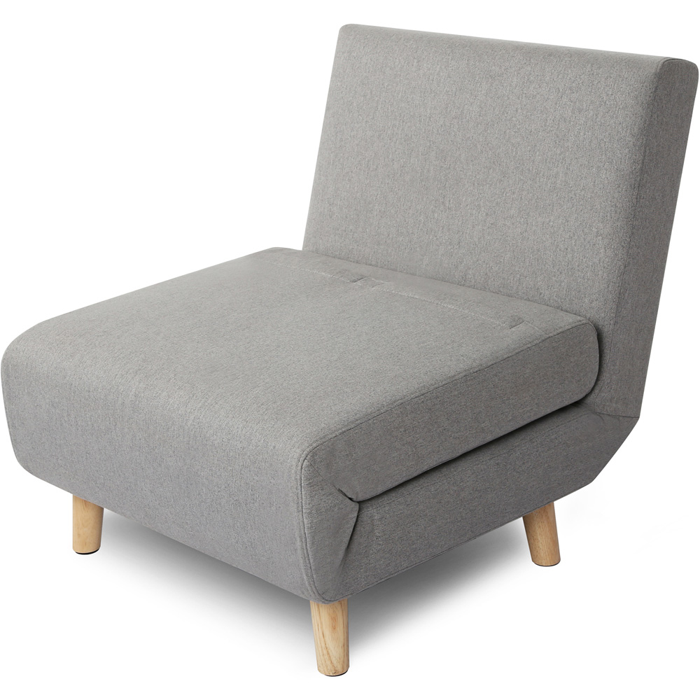 Aurora Single Sleeper Grey Linen Sofa Bed Image 4