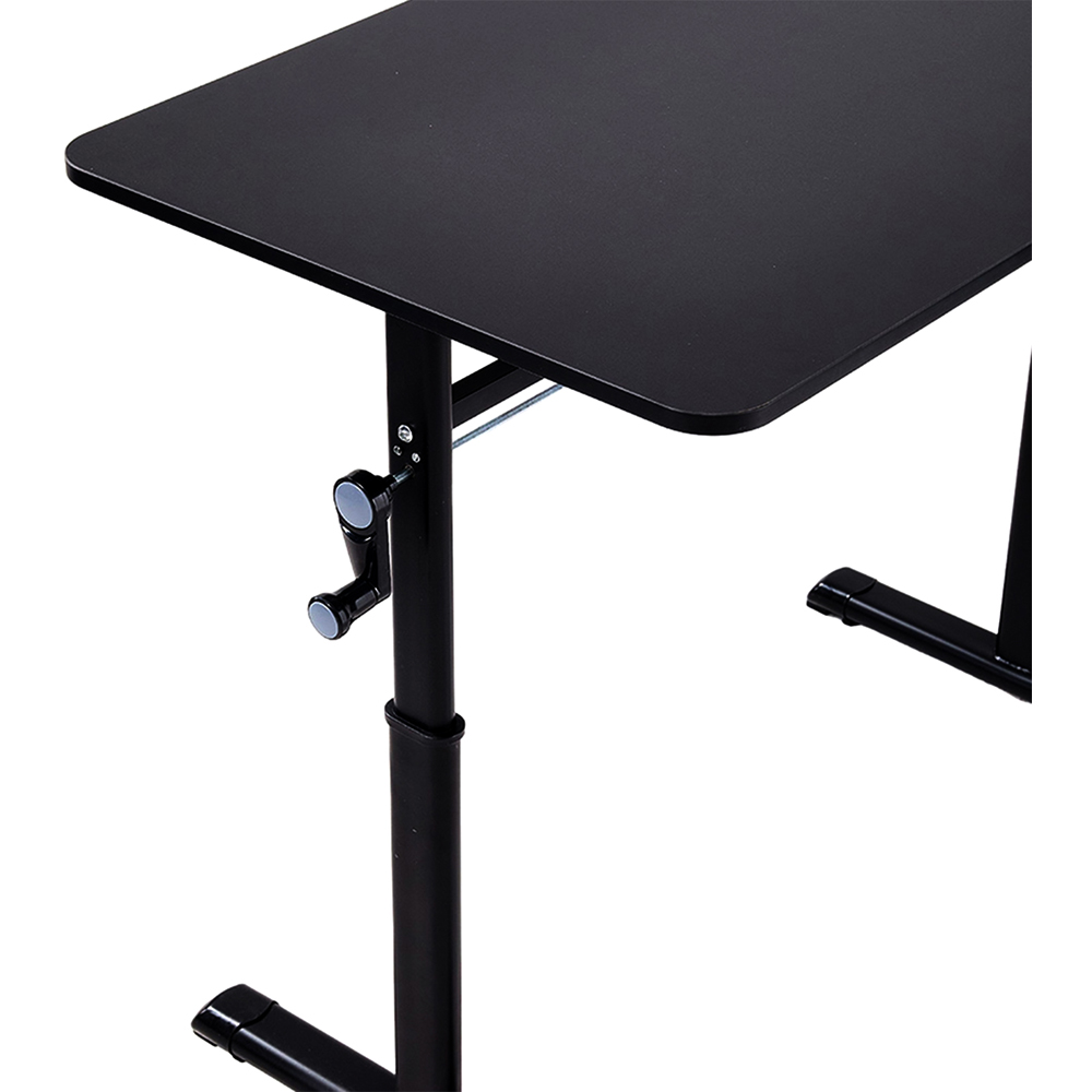 Living and Home Carbon Steel Frame Height Adjustable Laptop Desk with Crank Handle Black Image 4