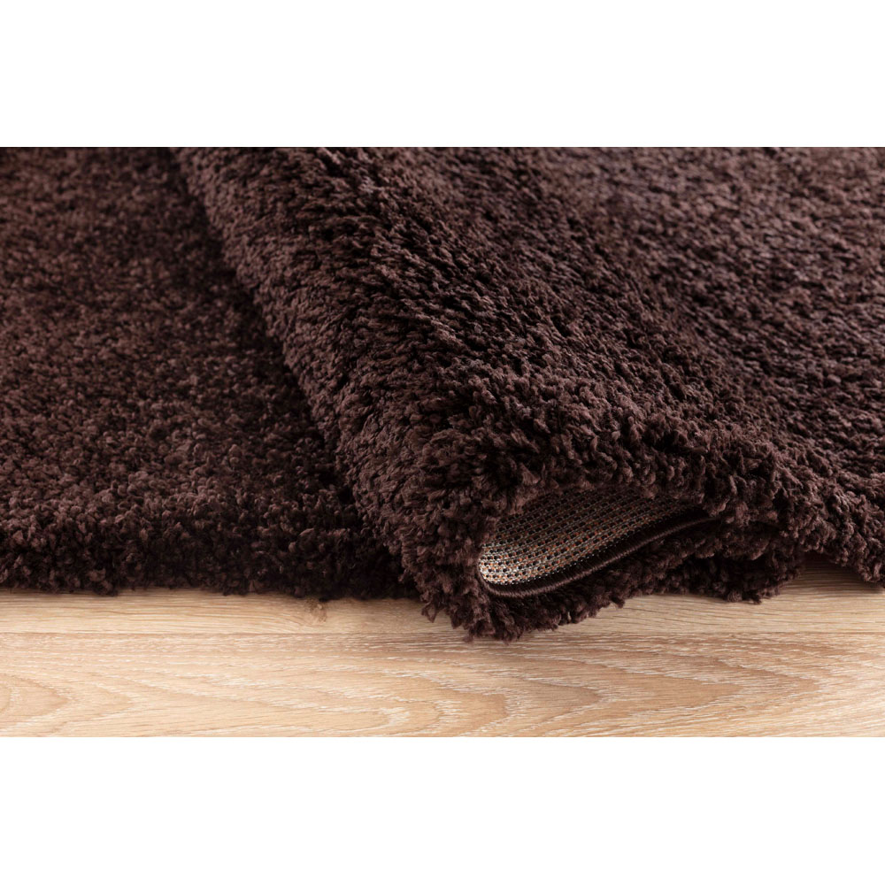 Desire Rugs Oxford Brown Plain Shaggy Rug 160 x 230cm Image 3