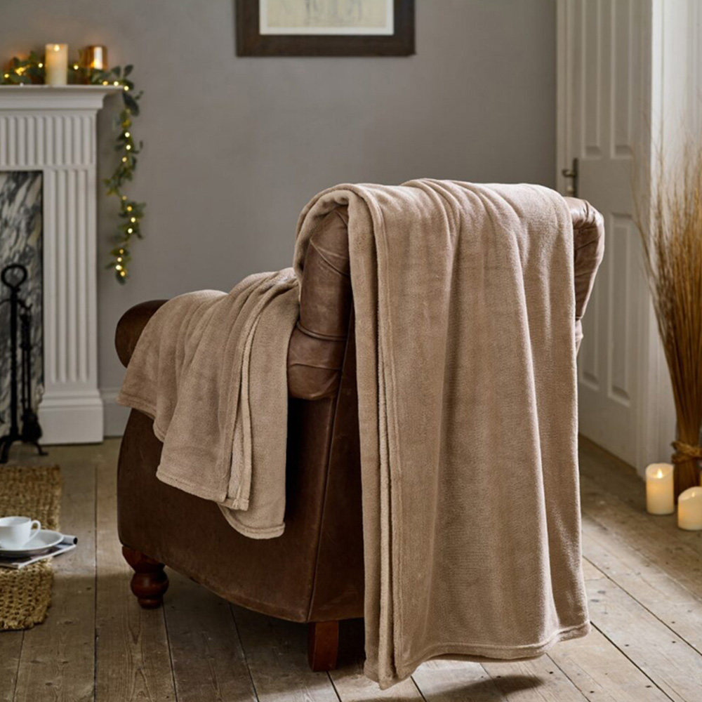 Deyongs Taupe The Big One Throw 230 x 270cm Image 2
