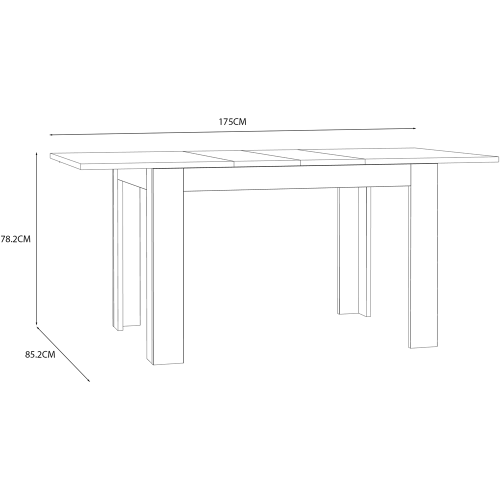 Florence Grafton 6 Seater Oak Extending Dining Table Image 9