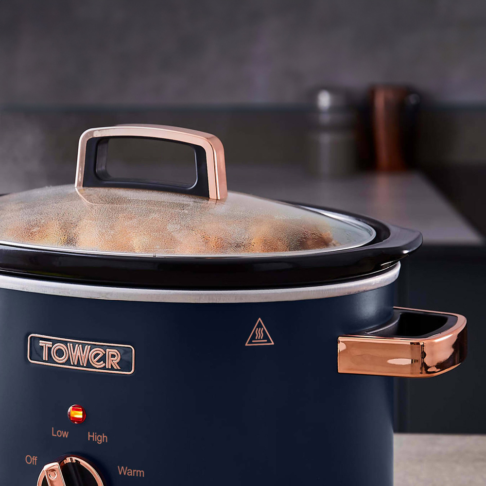 Tower T16042MNB Cavaletto Blue 3.5L Slow Cooker Image 6