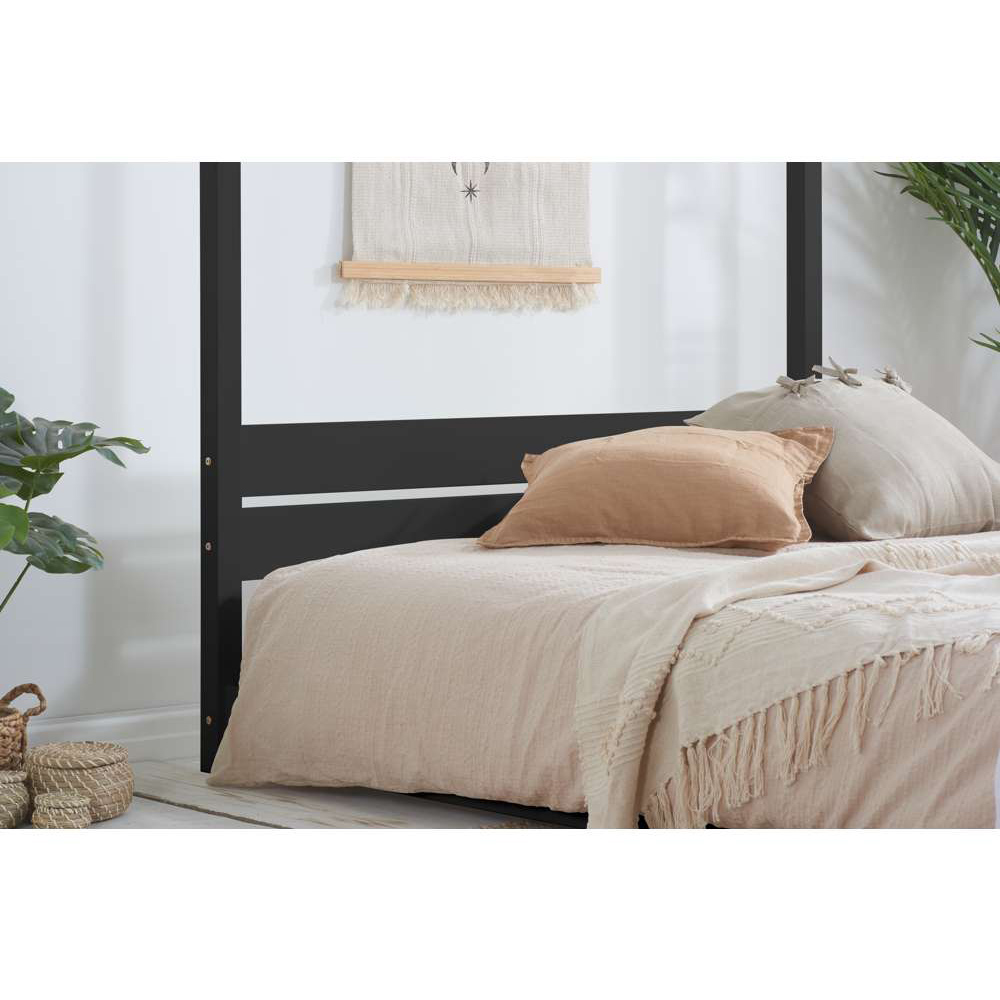 Darwin Double Black Four Poster Bed Image 6