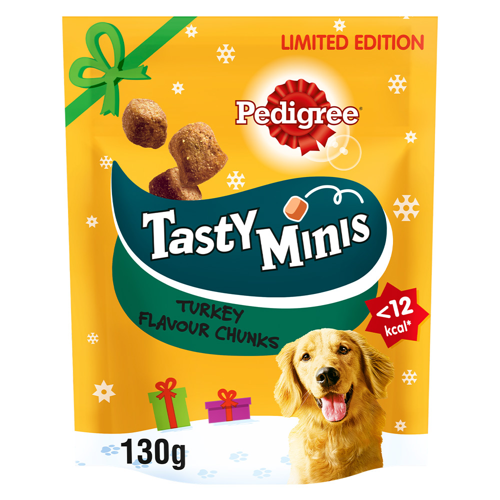 Pedigree Tasty Bites Chewy Cubes Turkey Dog Treats 130g Image 1