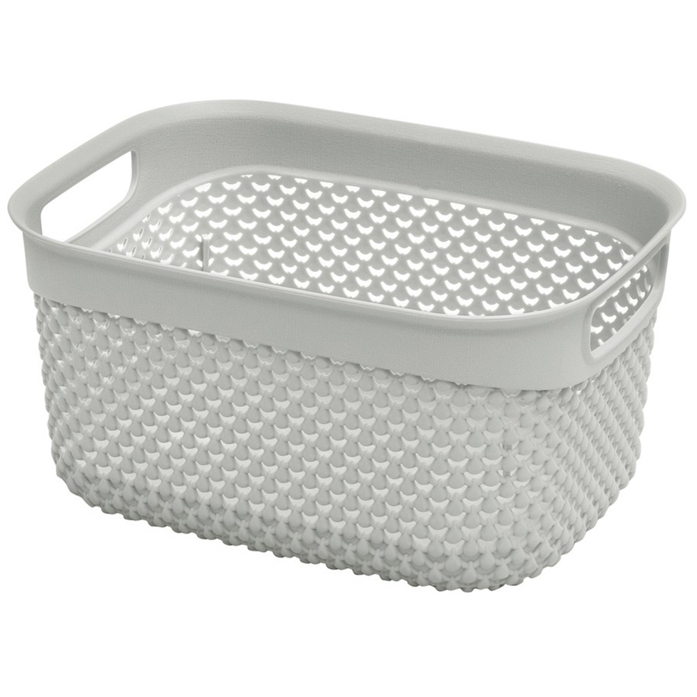 JVL Droplette 3.3L Ice Grey Storage Basket Image 1