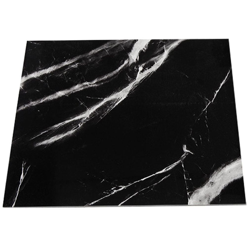 Living and Home Marble Patterned Black and White PVC Self Adhesive Wall Sticker 10 Pack Image 2