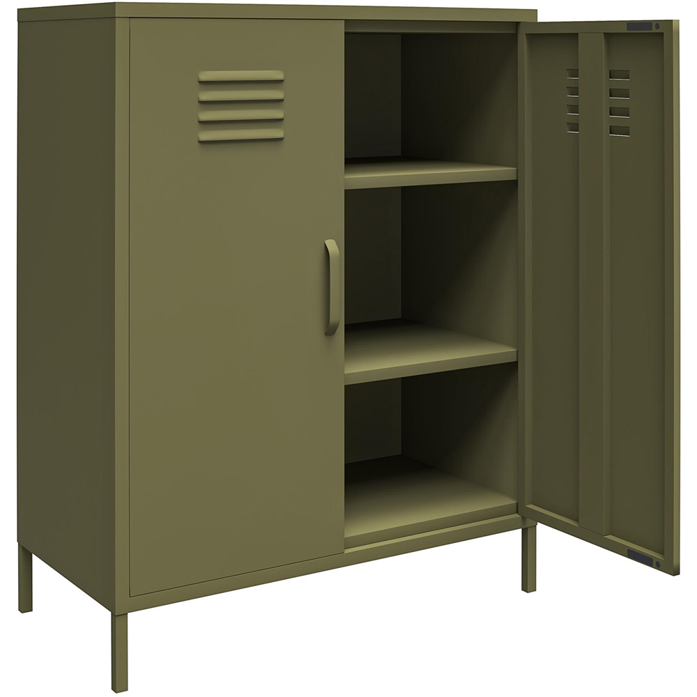 Dorel Bradford 2 Door Olive Metal Storage Cabinet Image 4
