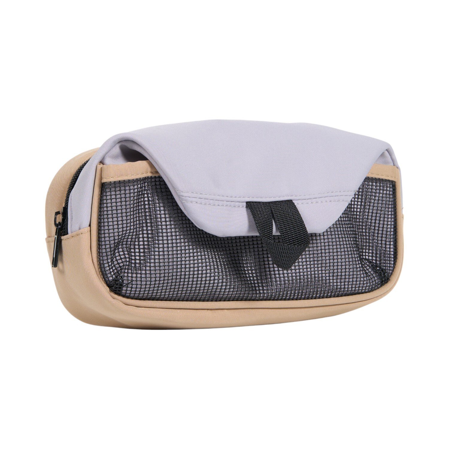 Stylish Pencil Case with Mesh Pocket - Green or Beige Image 6
