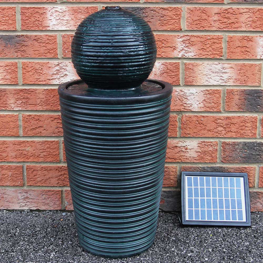 Monster Shop Black Round Ball Solar Water Feature Image 2