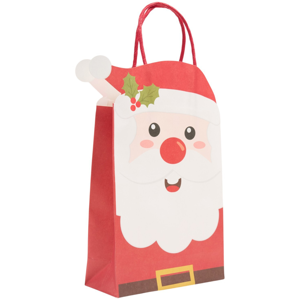 Pack of 8 Santa or Reindeer Shaped Party Bags Image 5