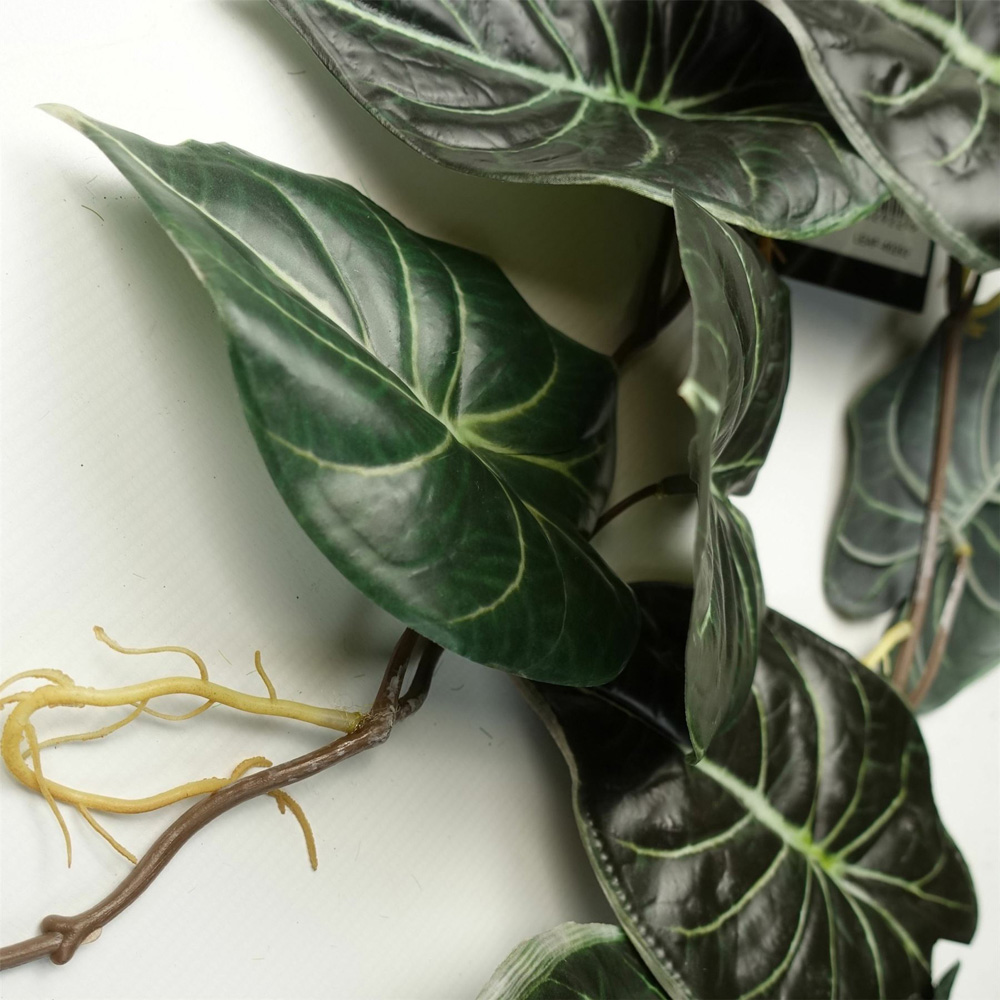 Leaf Trailing Dark Alocasia Dragon Scale Hanging Artificial Plant 4ft Image 4
