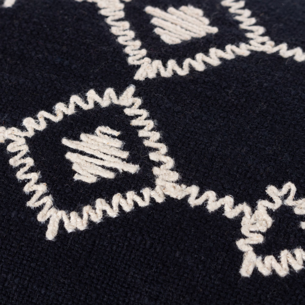 Yard Folis Black Embroidered Cushion Image 4