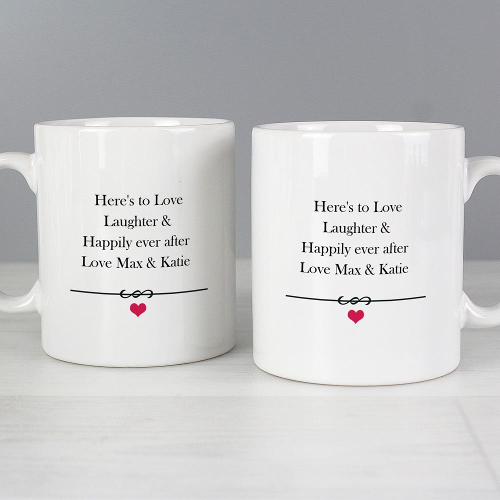 Personalised Memento Personalised Mr and Mrs Traditional Mug Set Image 2