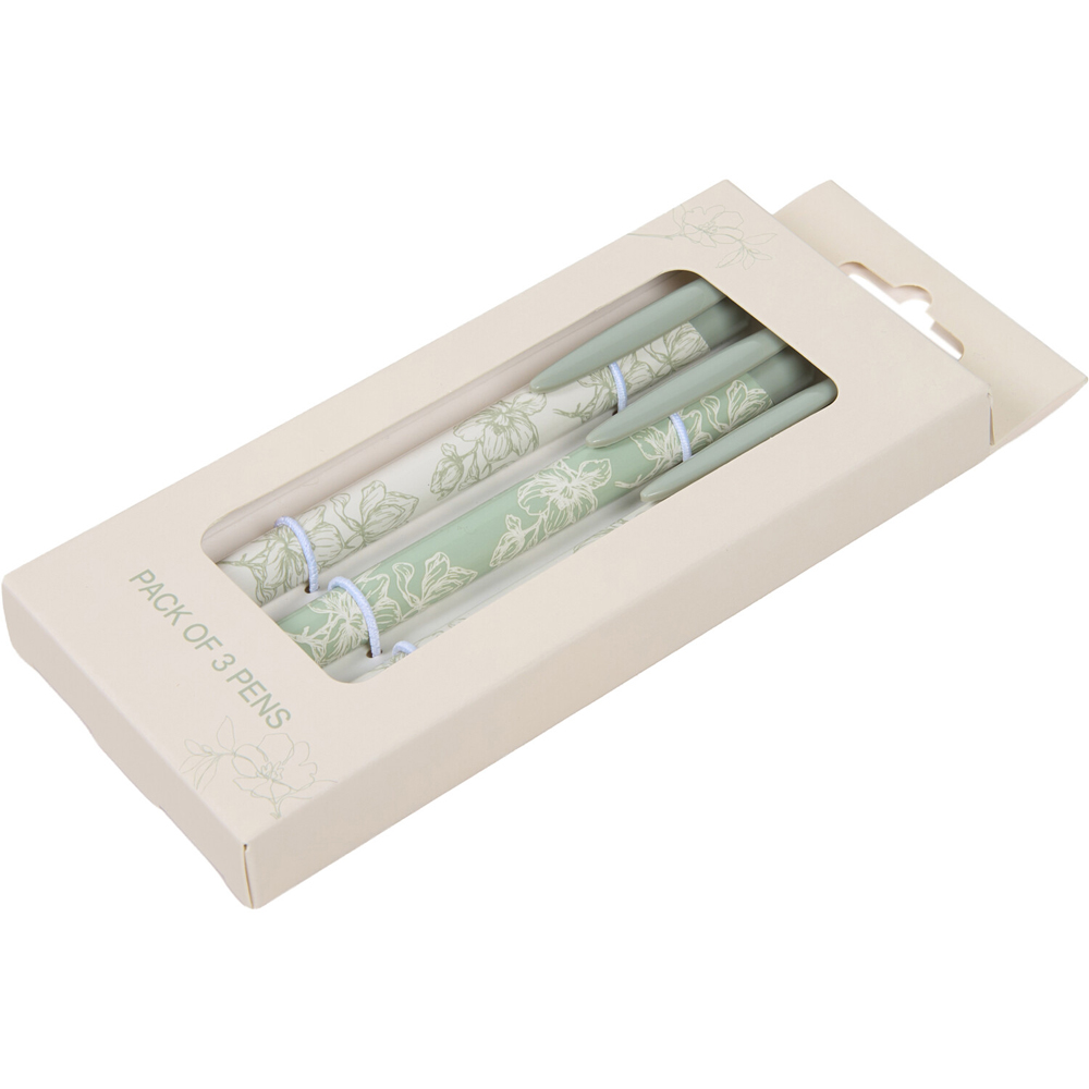 Pack of 3 Floral Design Pens Image 3