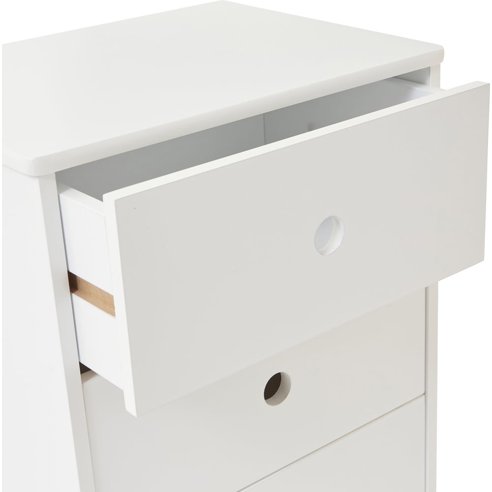 Liberty House Toys 3 Drawer White and Wood Kids Storage Cabinet Image 4