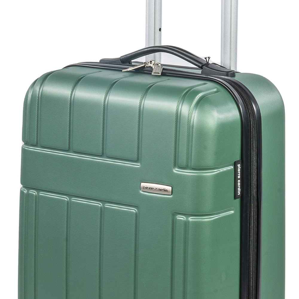 Pierre Cardin Small Green Lightweight Trolley Suitcase Image 2