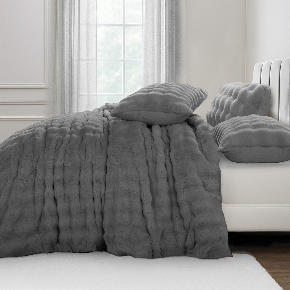 Sweet Dreams King Size Charcoal Alpine Duvet Set Image