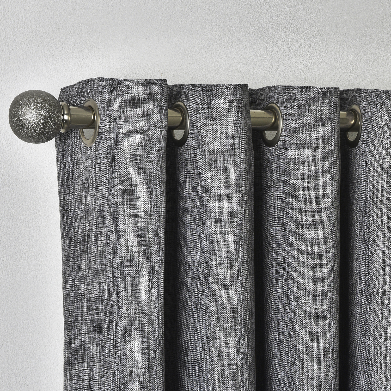 Divante Chatsworth Grey Eyelet Curtains 168 x 229cm Image 2