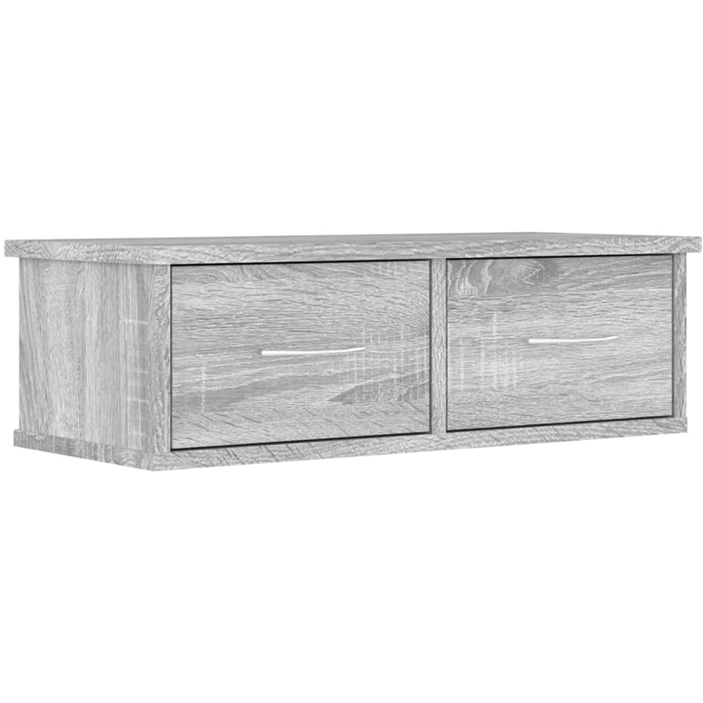 vidaXL 2 Drawer Grey Sonoma Wall Cabinet Image 5