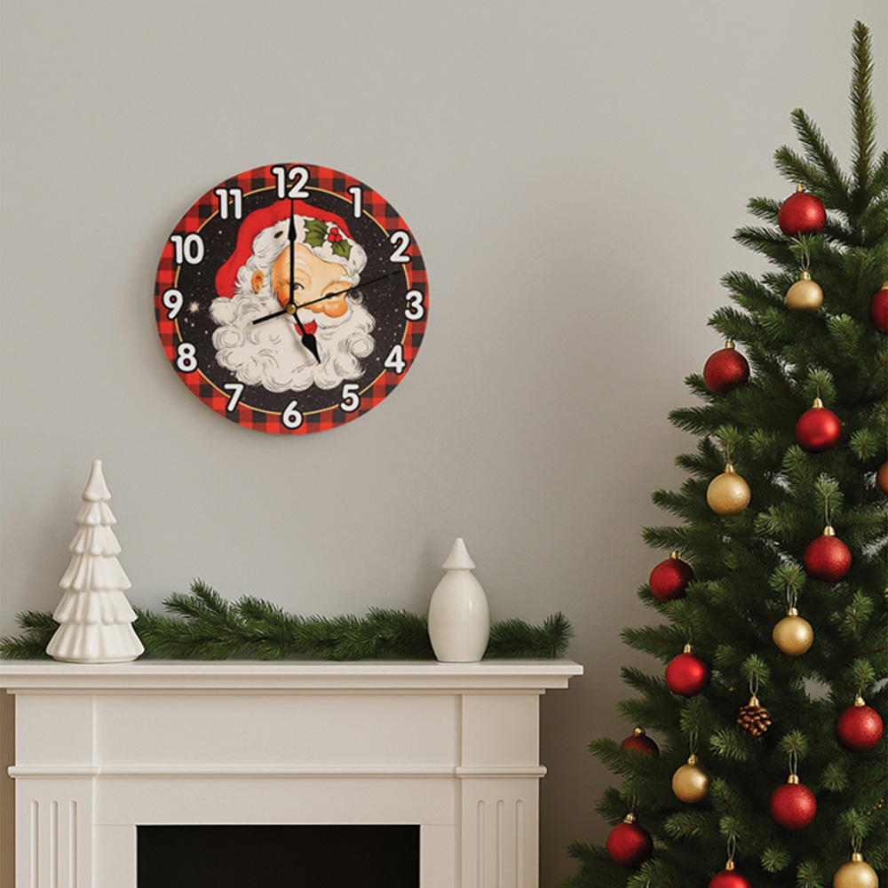 Xmas Haus Festive Santa Christmas Clock Image 4