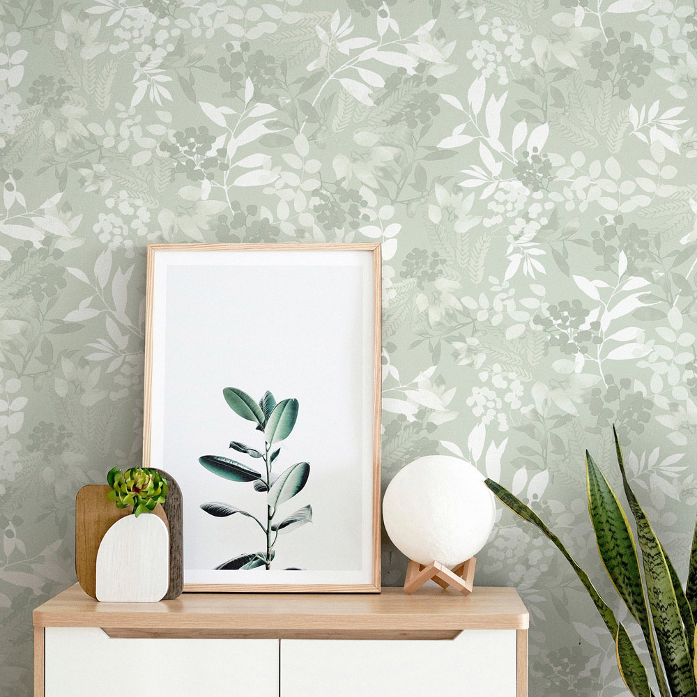 Arthouse Soft Leaves Green Wallpaper Image 5