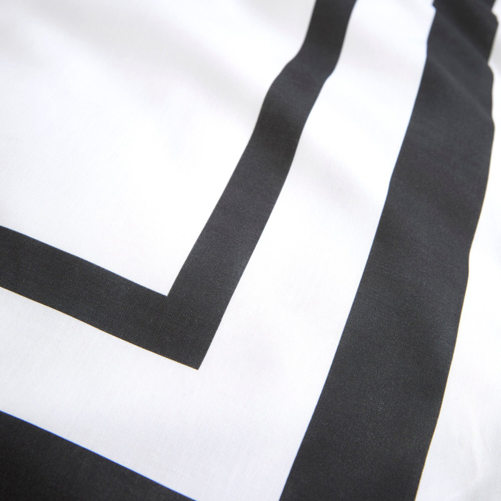 Oxford Border Duvet Set Monochrome Superking Image 3