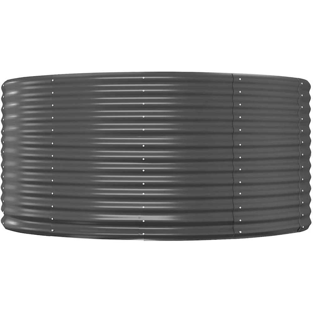vidaXL Anthracite Galvanised Steel Raised Garden Bed 68 x 140 x 140cm Image 2