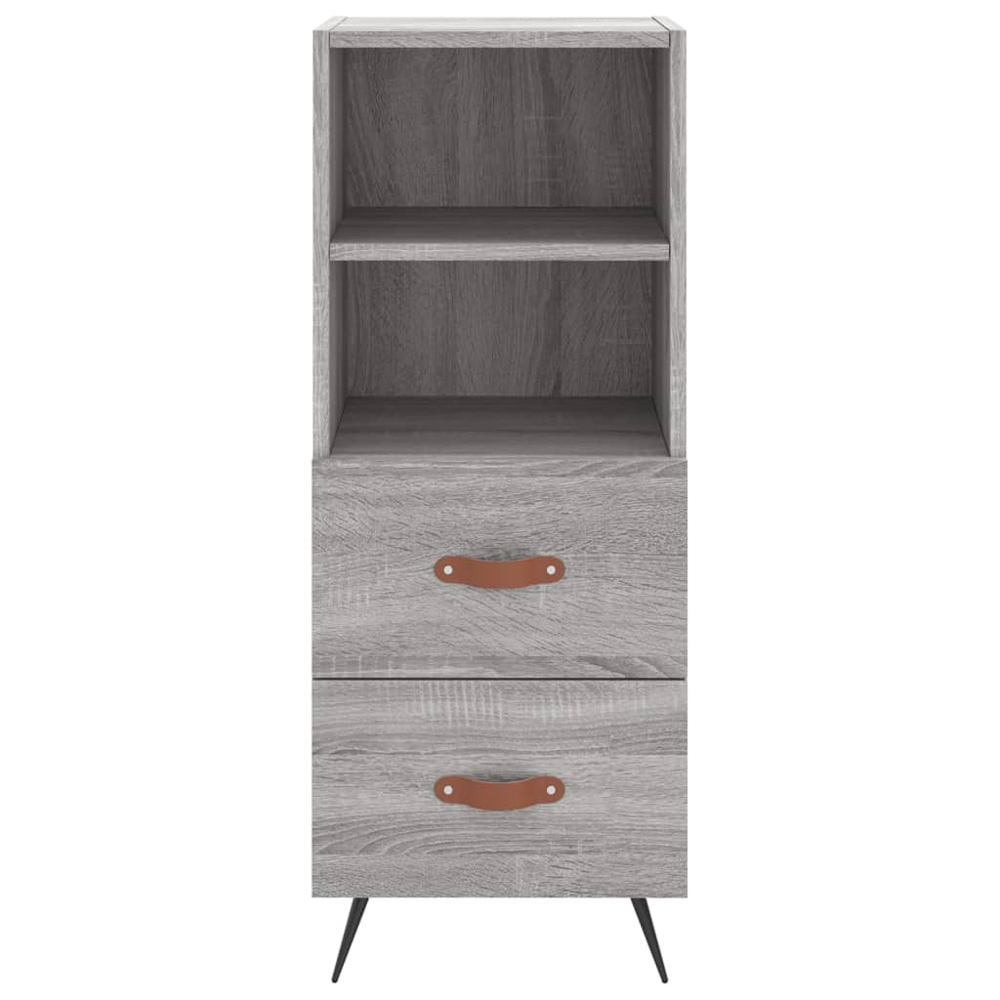 vidaXL Single Door 2 Drawer 2 Shelf Grey Sonoma Highboard Image 6