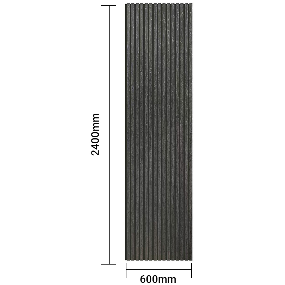 Britwall Dark Brown Wood Grain Linear Acoustic Wall Panel 2400 x 600 x 21mm 2 Pack Image 4