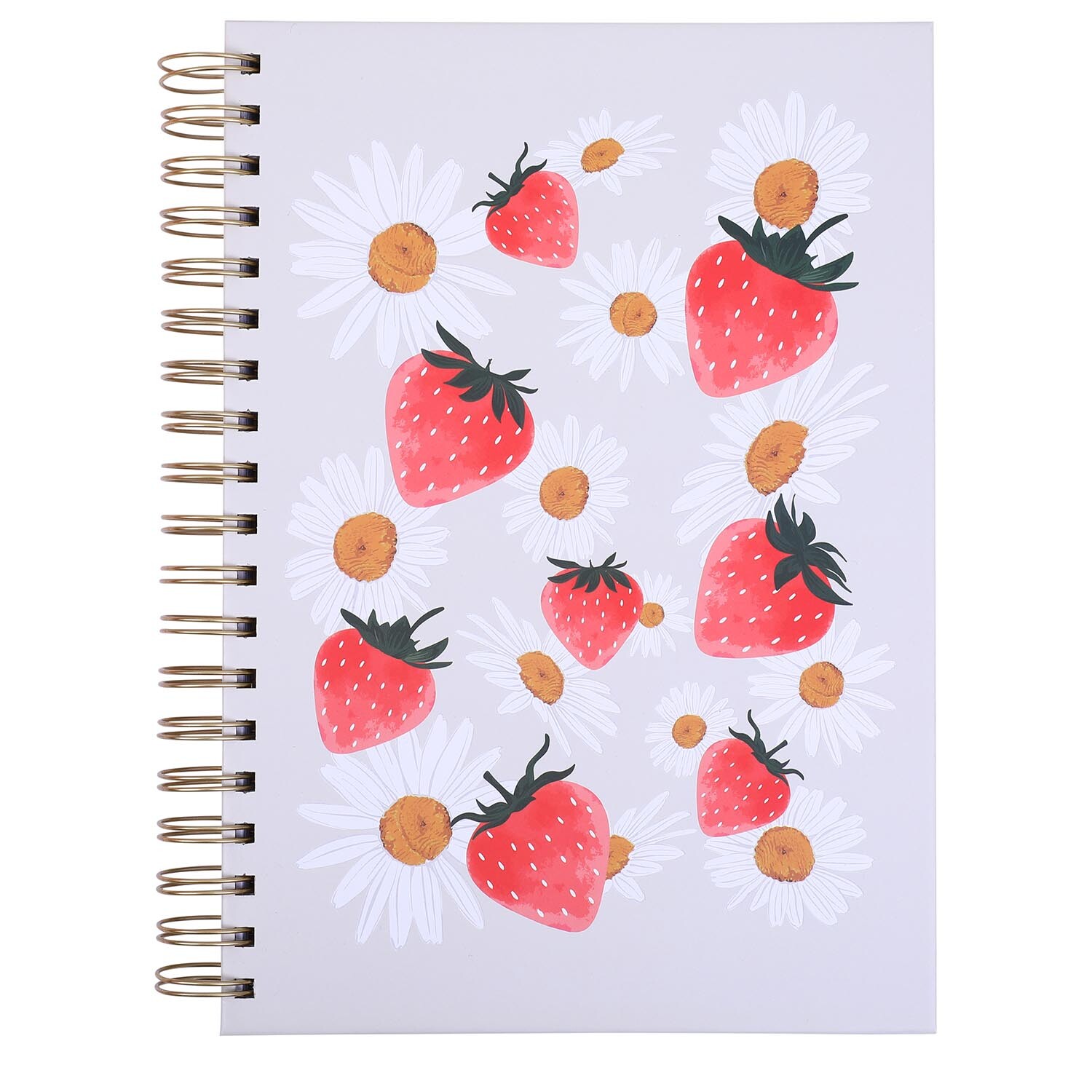 Strawberry B5 Wiro Chunky Notebook - White Image