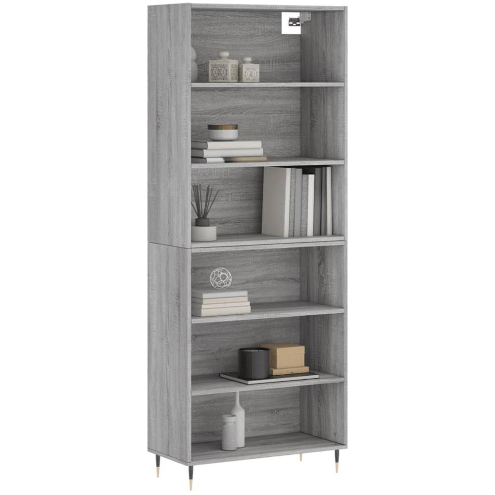 vidaXL 6 Shelf Grey Sonoma Highboard Image 3