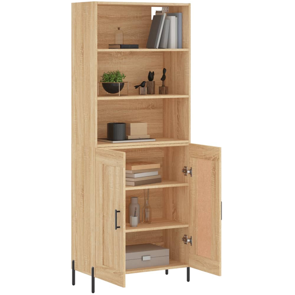 vidaXL 2 Door 3 Shelf Sonoma Oak Highboard Image 3