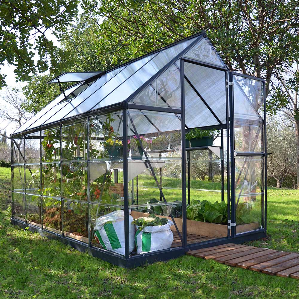 Palram Canopia Hybrid Grey Polycarbonate 6 x 10ft Greenhouse Image 2