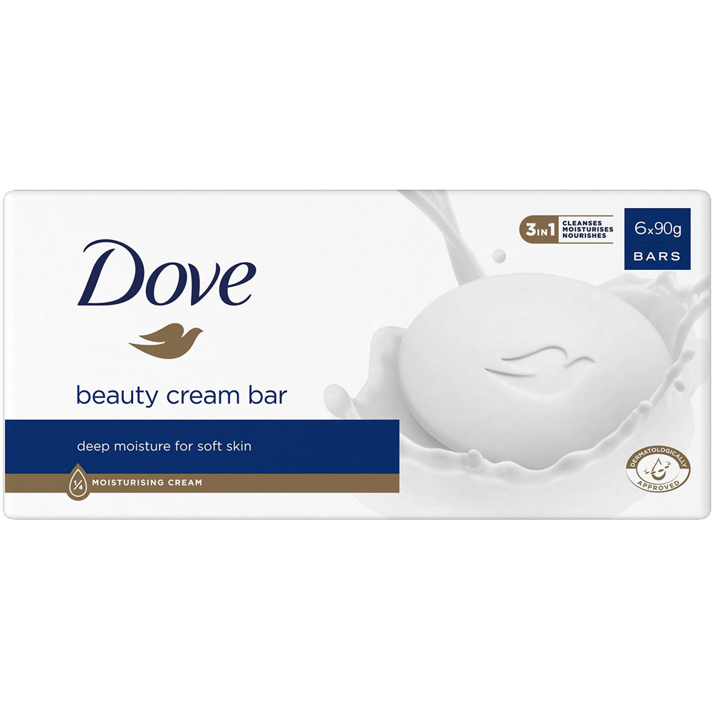 Dove Original Deep Moisture Beauty Cream Bar 6 x 90g 4 Pack Image 3