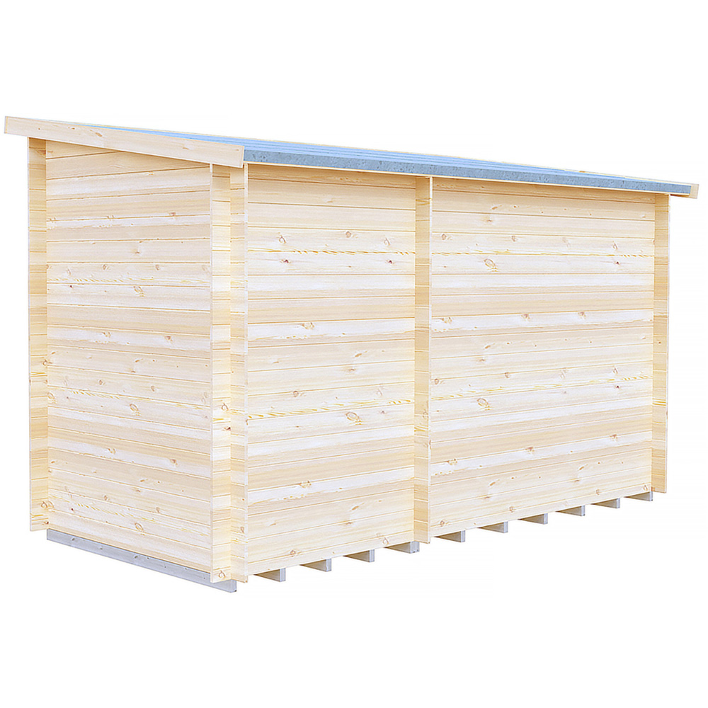Shire Walsoken 6 x 12ft Dual-Purpose Pent Garden Log Cabin with Integral Storage Image 3