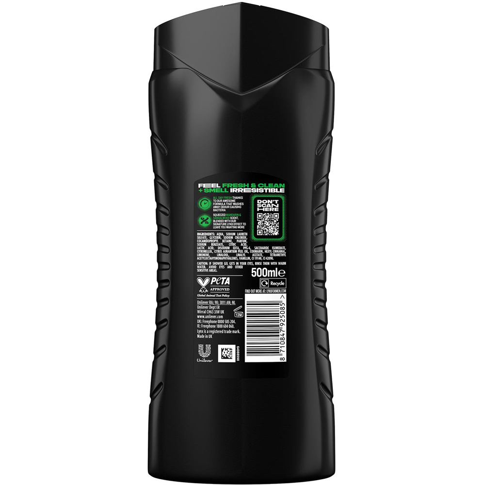 Lynx Africa Mandarin and Sandalwood Energy Boost Shower Gel 500ml 24 Pack Image 7