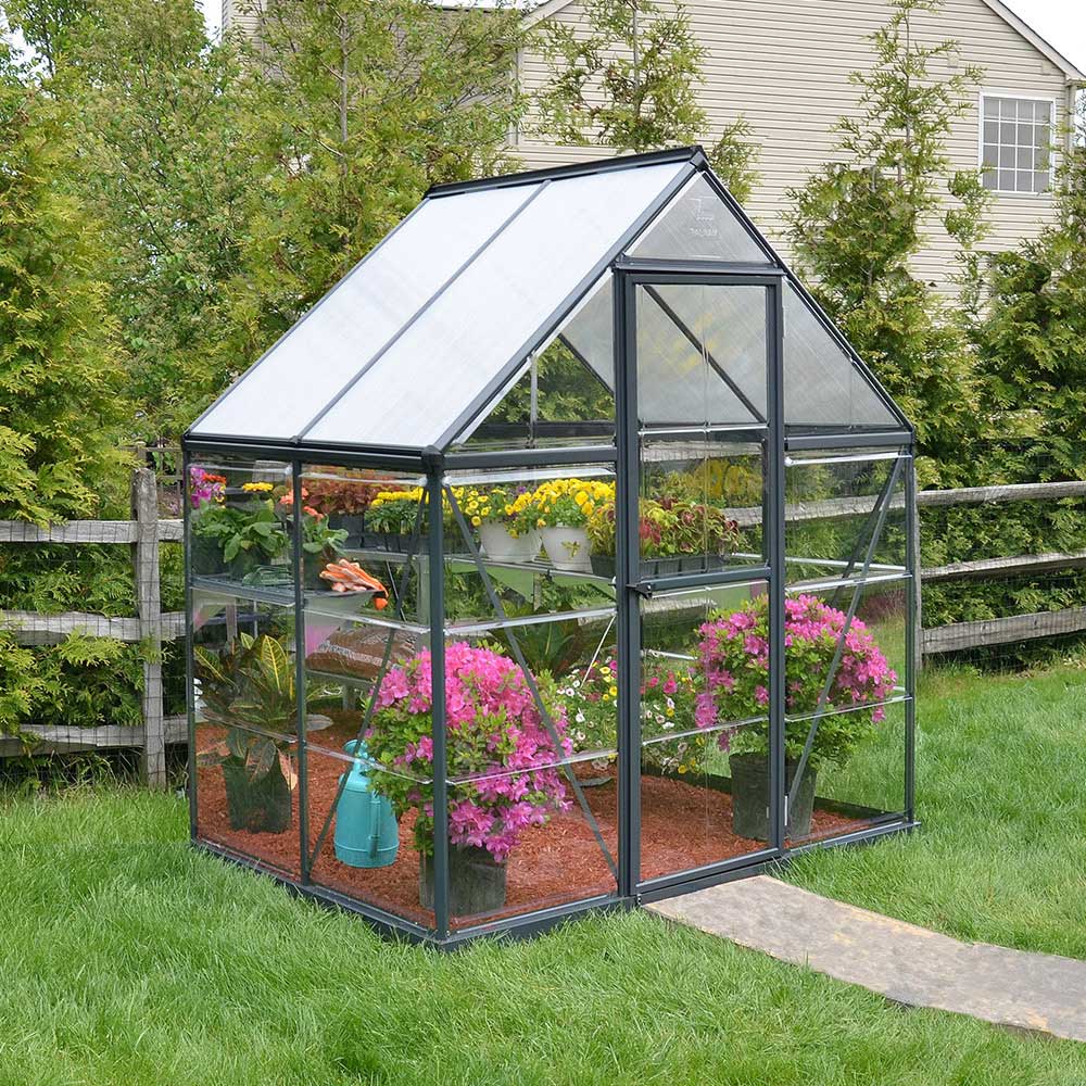 Palram Canopia Hybrid Grey Polycarbonate 6 x 4ft Greenhouse Image 2