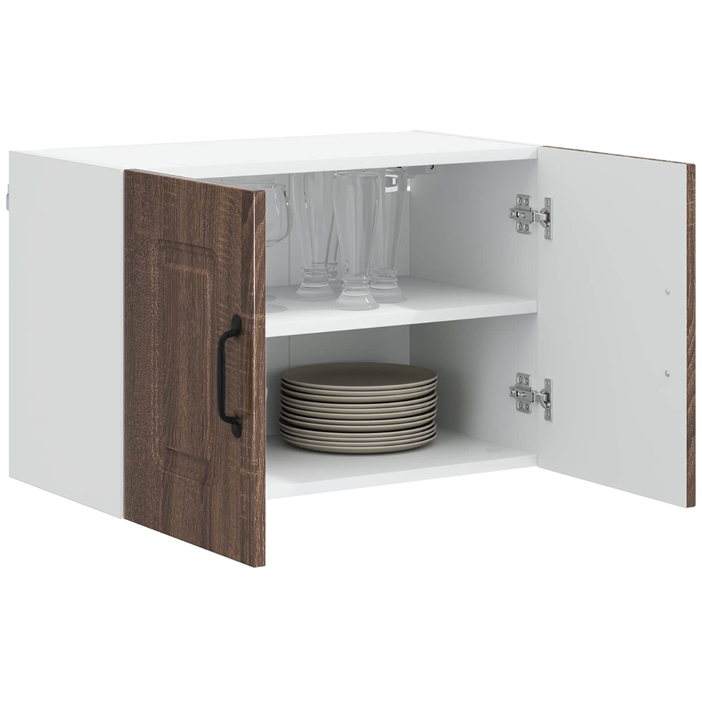 vidaXL Kalmar 2 Door Brown Oak Wall Kitchen Cabinet Image 3
