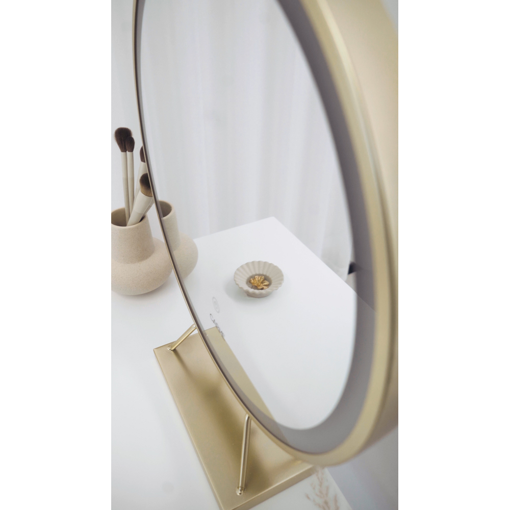 CARME Home Montana White and Gold Dressing Table Image 6