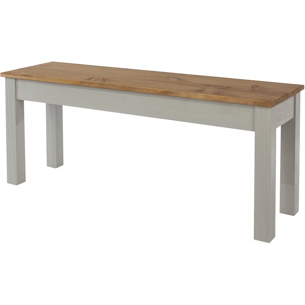 Core Products Corona Linea 4 Seater Dining Table Bench Set Grey Image 4