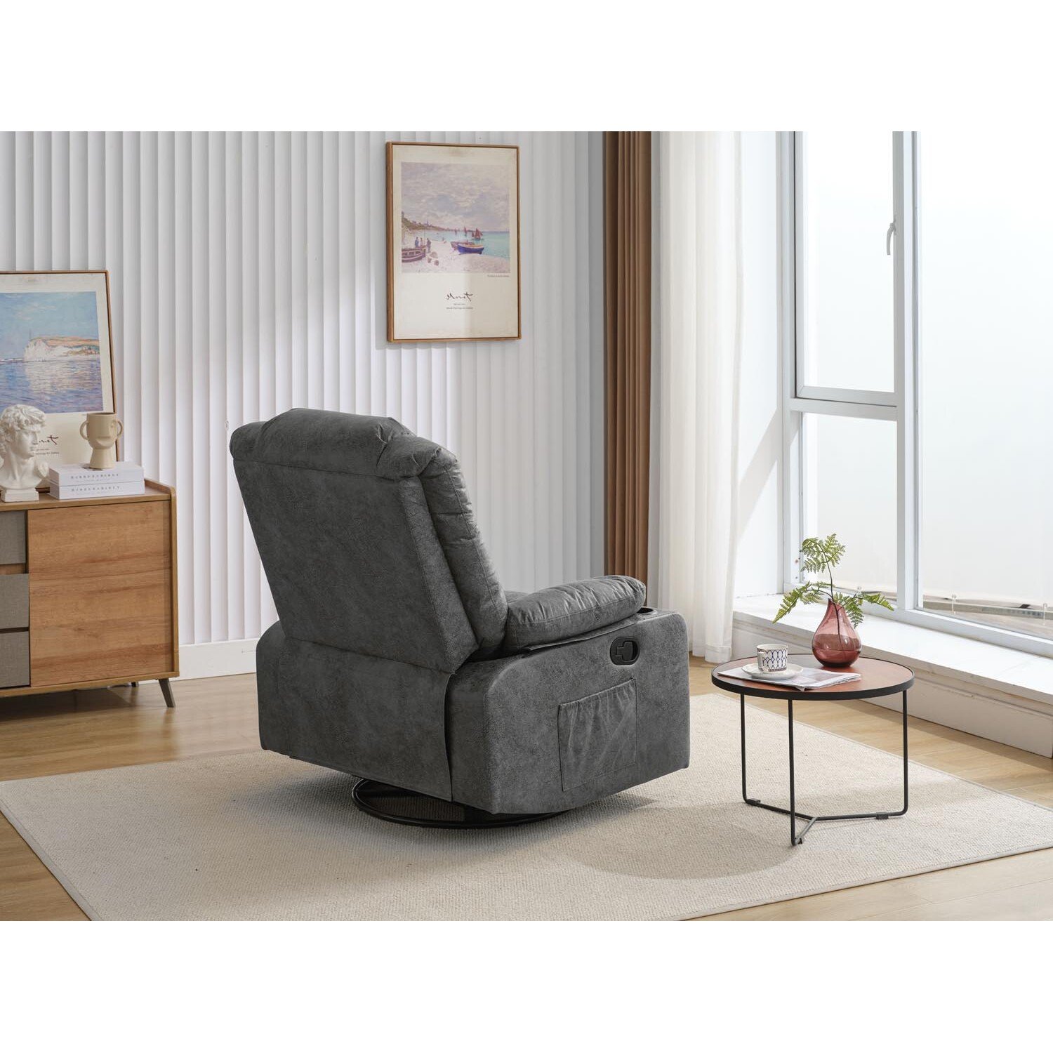 Cheston Grey Recliner Chair Image 3
